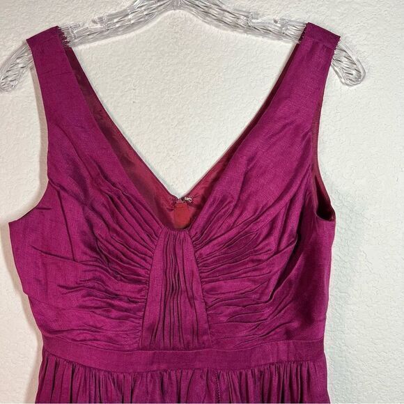 Anthropologie Quillaree Raspberry Silk  Vivacity Dress Women's Size 6 - Picture 5 of 9